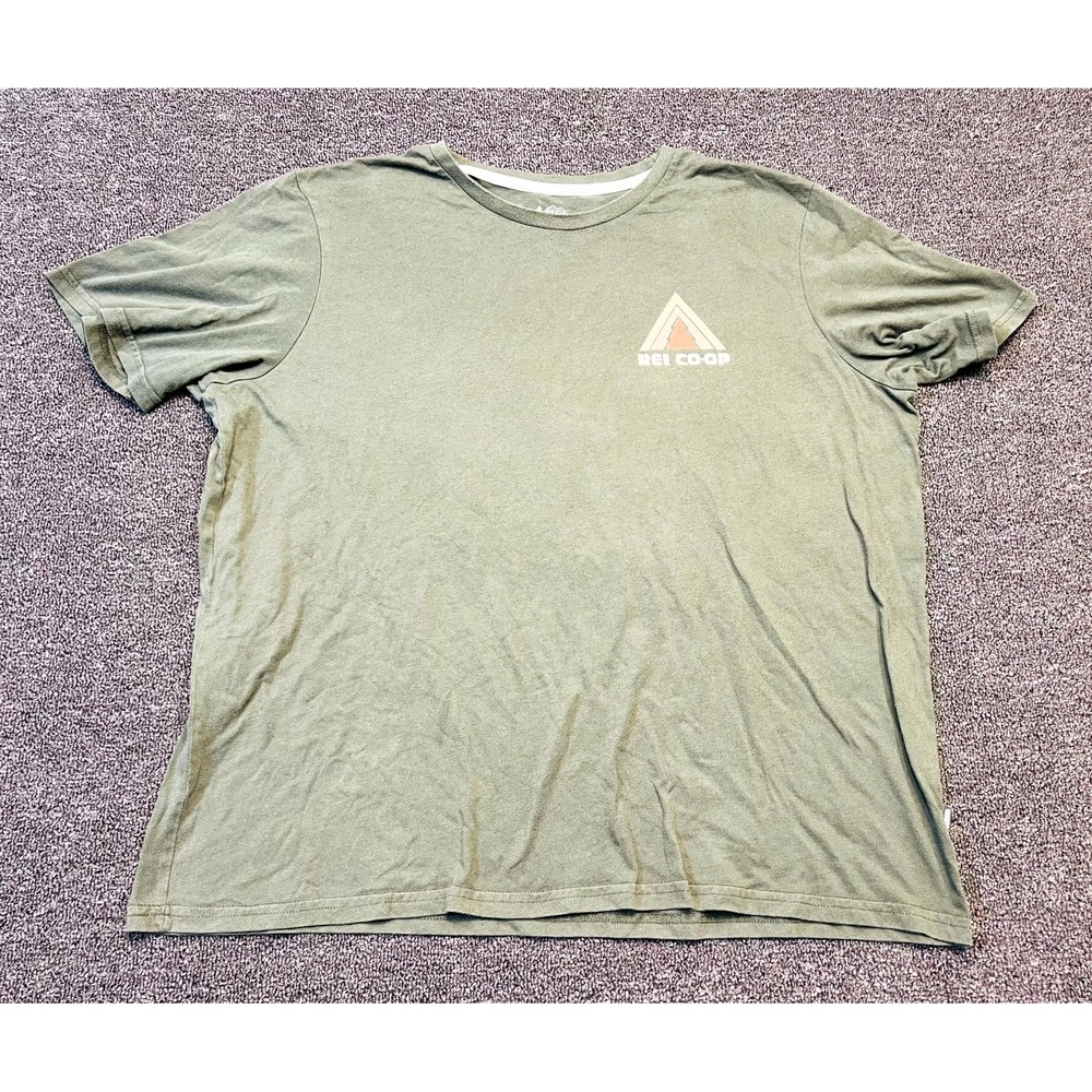 REI Co Op Tree Graphic T Shirt Unisex XL Green Organic Cotton Bluesign Casual
